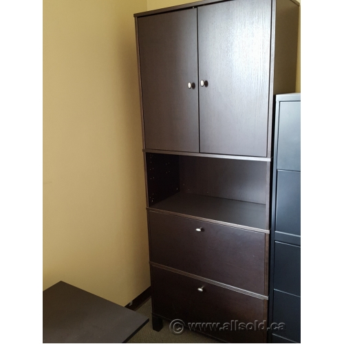 IKEA Effektiv Espresso 2 Drawer Lateral File Cabinet w Storage Allsold Buy Sell Used Office Furniture Calgary